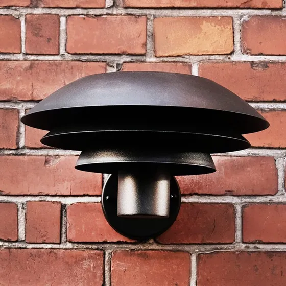 Dyberg Larsen Applique d'extérieur DL31 Noir Ø 31cm