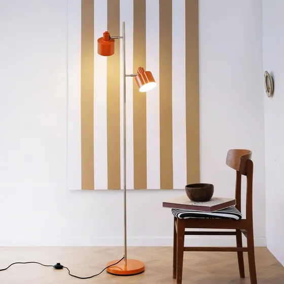 Dyberg Larsen Lampadaire Ocean Orange et Laiton - 160 cm