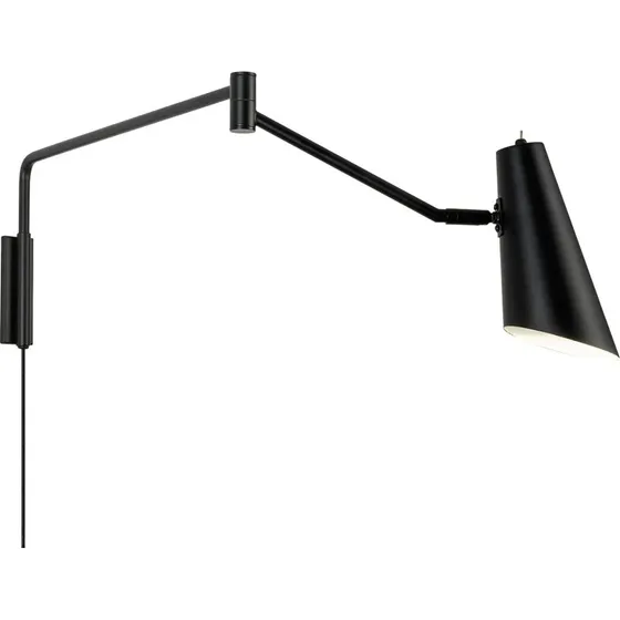 Applique murale Dyberg Larsen Noa avec bras articulé, Noir