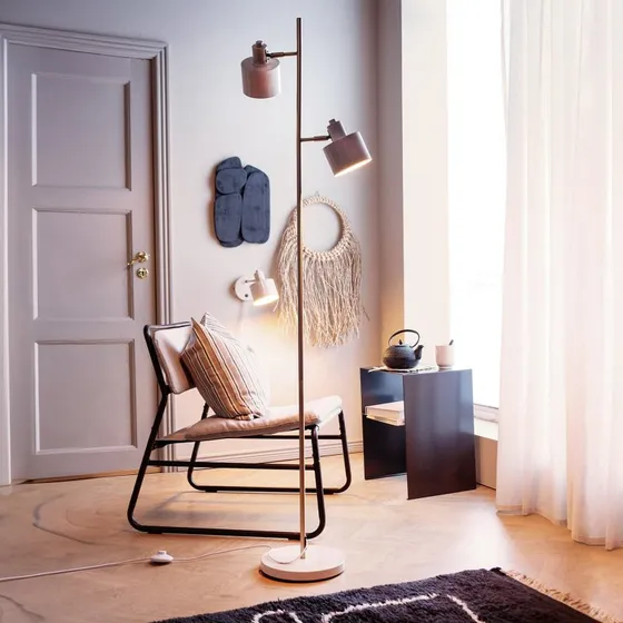 Dyberg Larsen Lampadaire Ocean Beige - 160 cm - 2 Lampes