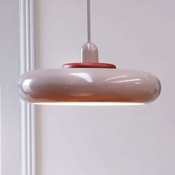 Dyberg Larsen Suspension Planet Latte - Métal et Bois - Ø 40 cm