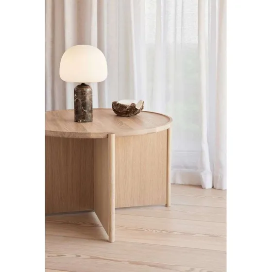Northern Lampe de Table Kin H33 Marbre Brun et Verre Opalin