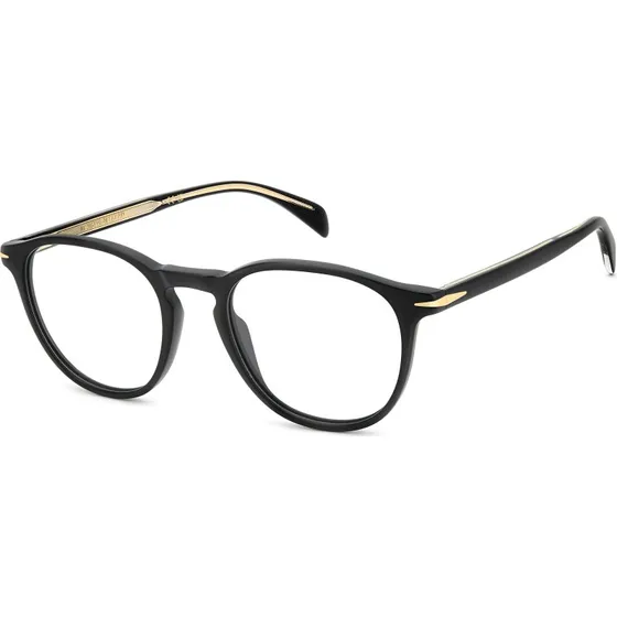 David Beckham DB 1018 003 Montures Optiques Rondes en Acétate Noir