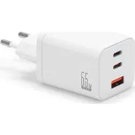 Avetic Chargeur GaN 65W 3 Ports Blanc