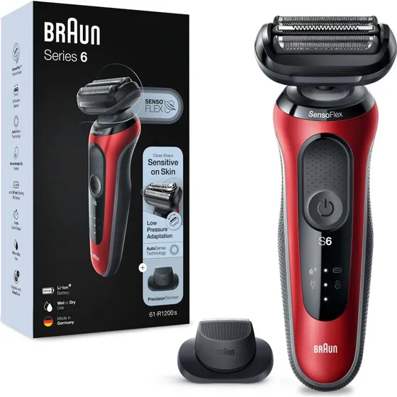 Braun Series 6 61-R1200s lectrique Noir/Rouge
