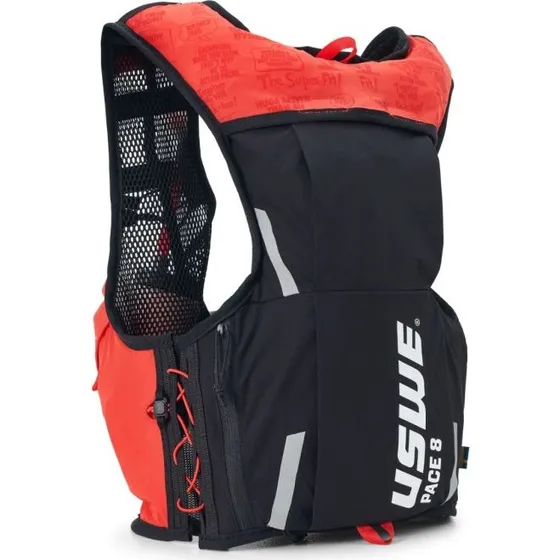 USWE Pace 8L Gilet d'Hydratation Trail Running Rouge Unisexe