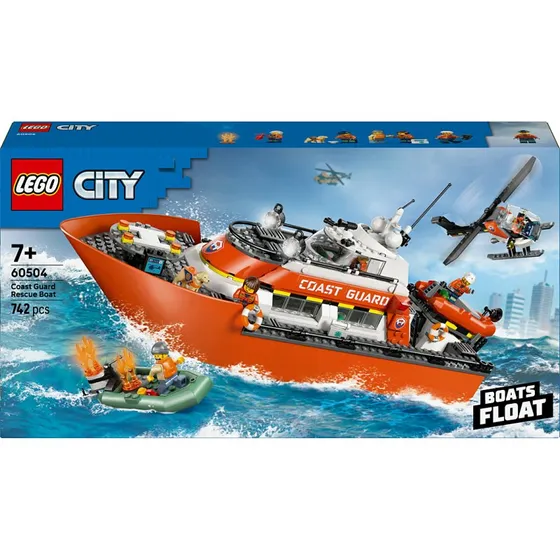 LEGO City 60504 Bateau de sauvetage et hlicoptre des garde-ctes