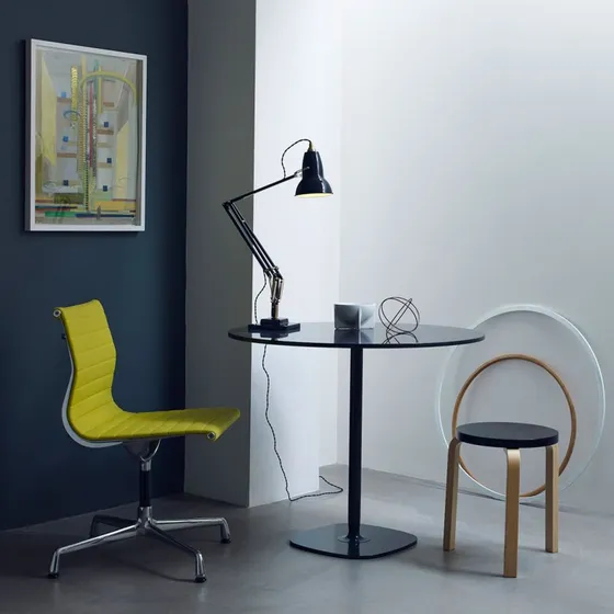 Anglepoise Original 1227 Lampe à Poser Jet Black et Laiton