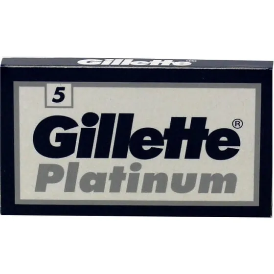 Gillette Platinum Lames de Rasoir Double Tranchant - 5 Pices