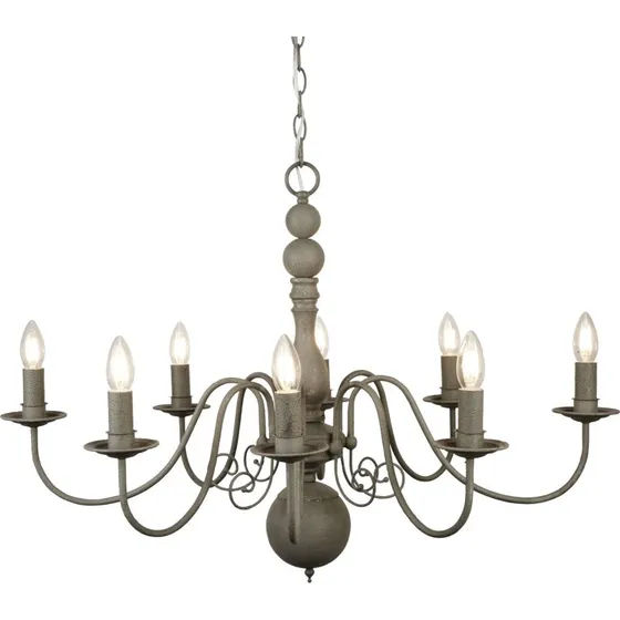 Searchlight Lustre Greythorne Gris - 8 Lampes