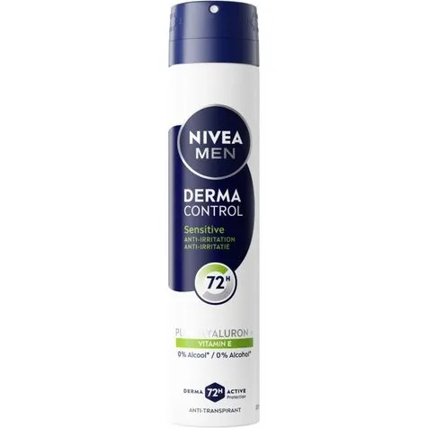 NIVEA Men Derma Control Déodorant Spray 72h Sensitive 200 ml