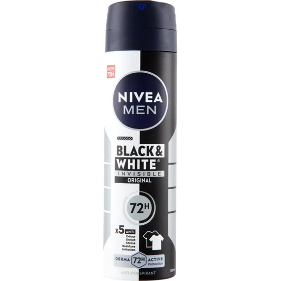 Nivea Men Black & White Invisible Déodorant Spray 150 ml
