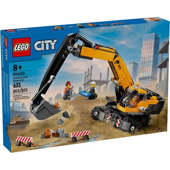 LEGO City Pelleteuse de Chantier Jaune 60420