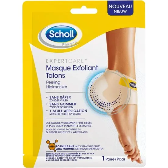 Scholl Expert Care Masque Exfoliant Talons 1 paire