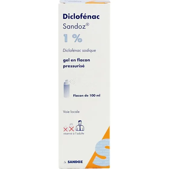Diclofenac Sandoz Gel 1% Flacon Pressurisé 100 ml