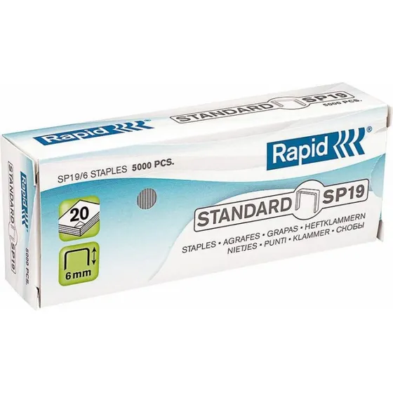 Rapid Agrafes SP19/6 mm 5000 pcs