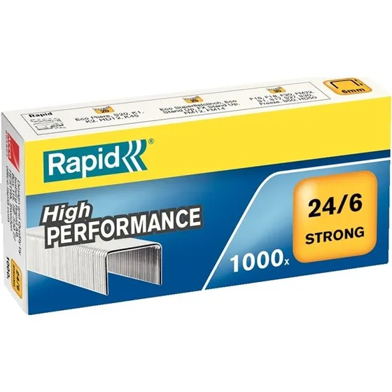 Rapid Strong Agrafes 24/6, 1000 pièces, acier galvanisé