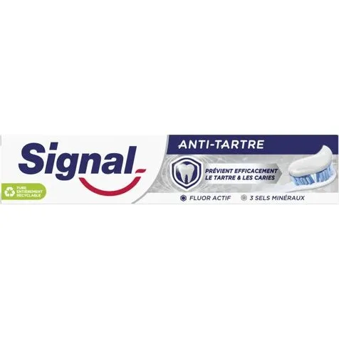 Signal Dentifrice Anti-Tartre 2 Sels Minéraux 75ml