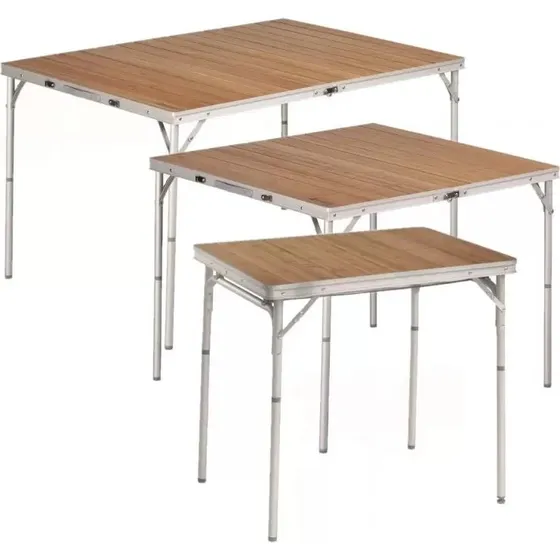 Outwell Calgary Table de camping bambou 90x90x70 cm beige