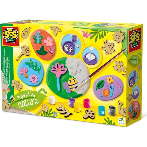 SES CREATIVE Kit Moulage & Peinture Botanique