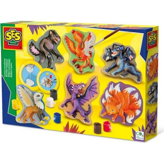 SES CREATIVE - Kit Moulage et Peinture Créatures Mythiques