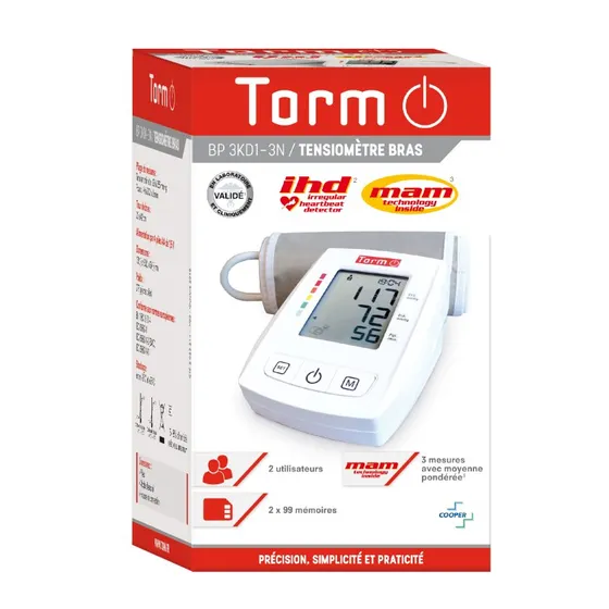 Torm Tensiomtre Bras BP3KD1-3N - 22-42 cm