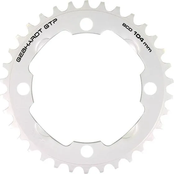 Gebhardt Plateau 34T 4 Trous Argent 104mm