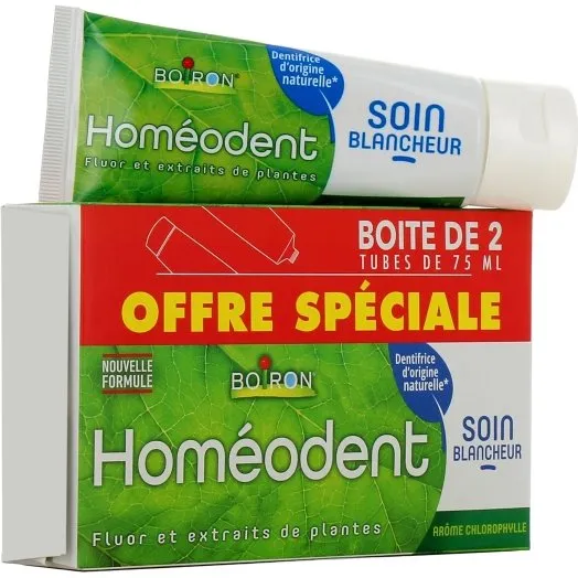 Boiron Homéodent Soin Blancheur Chlorophylle 2x75ml