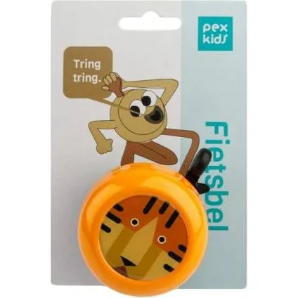 PexKids Tiger Sonnette Vélo Brun/Noir 55 mm