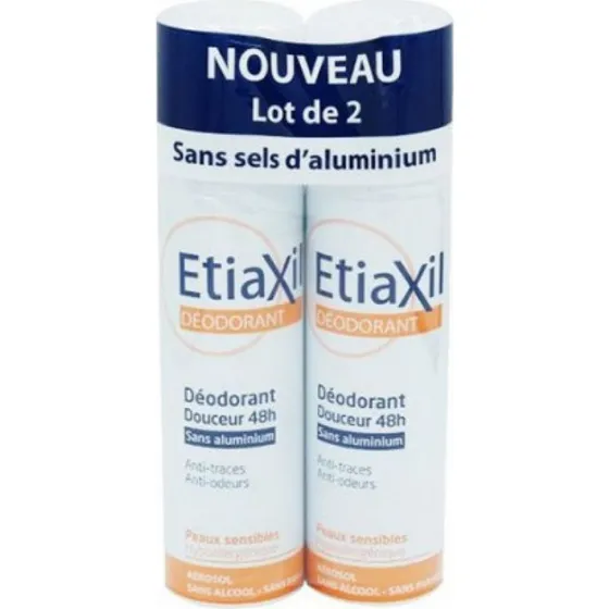 Etiaxil Dodorant Sans Sels d'Aluminium 48h 2x150ml