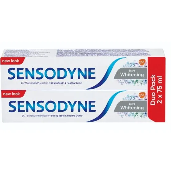 Sensodyne Extra Whitening Dentifrice 2 x 75ml