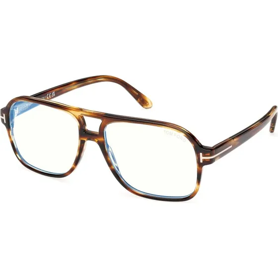 TOM FORD FT6058-B 055 Lunettes de vue carrées en acétate - Havana