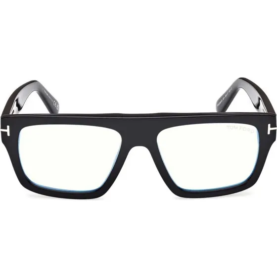 TOM FORD Homme FT6084-B 001 - Montures Optiques Carrées en Acétate Noir