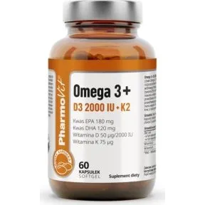 Pharmovit Omega 3+D3 2000IU+K2 60 Kaps