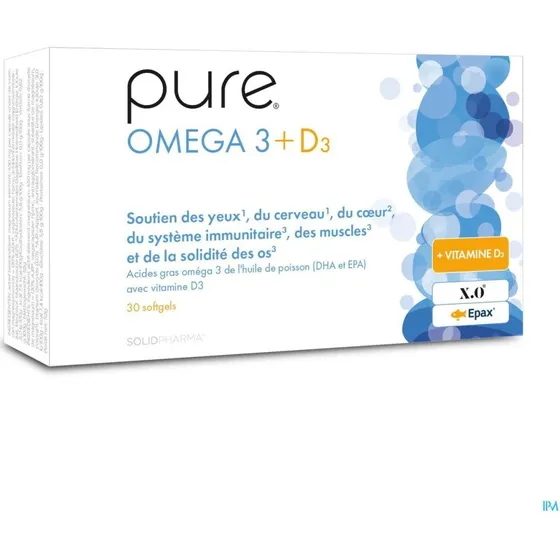 Pure Omega 3 + D3 Softgels 30