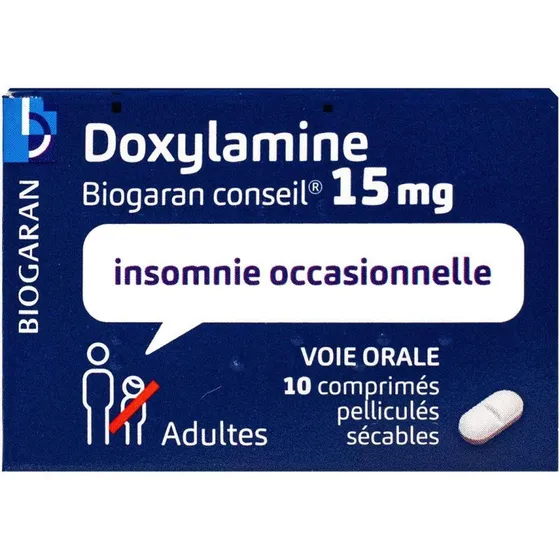 Doxylamine Biogaran Conseil 15 mg B/10