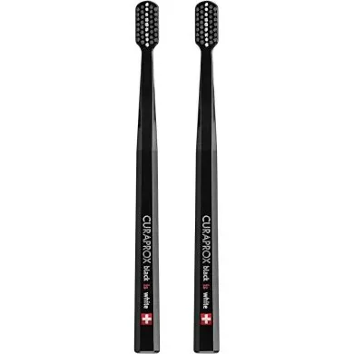 Curaprox Black Is White Toothbrush Noir x2