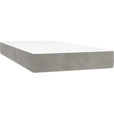 vidaXL Matelas à ressorts ensachés Gris clair 100x200 cm