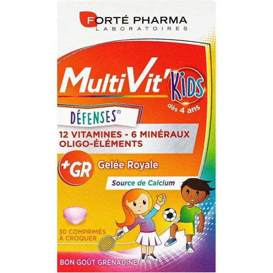 Fort Pharma MultiVit' Kids Dfenses 30 comprims