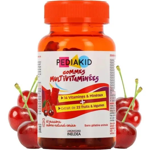 Pediakid Gommes Multivitamines Cerise 60