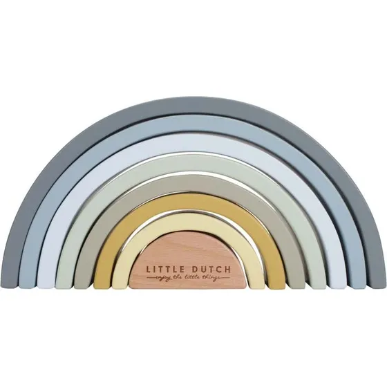 Little Dutch Arc-en-ciel bleu et moutarde  empiler