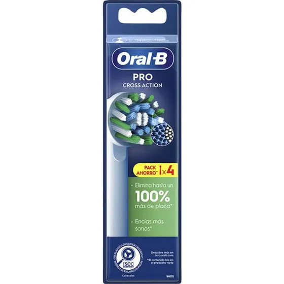 Oral-B Ttes Cross Action Blanc, 4 units