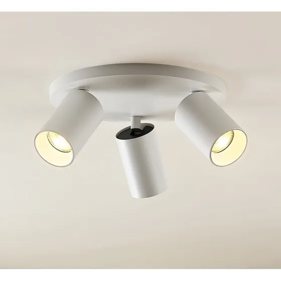 Arcchio Brinja Spot Plafonnier Rond Blanc 3 Lampes GU10