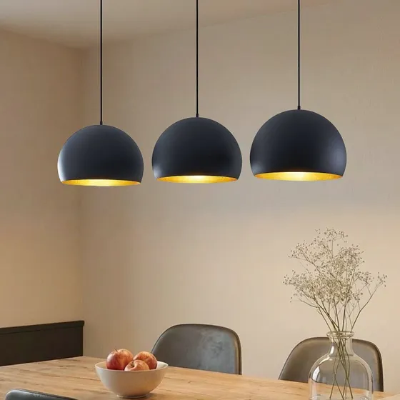 Suspension Tarjei Lindby - Noir et Or - 146 cm