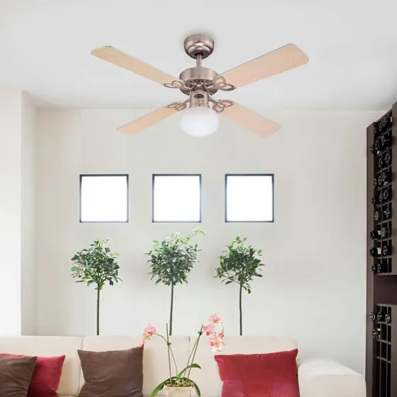 Westinghouse Ventilateur de Plafond Vegas avec Éclairage, Aluminium et Bois