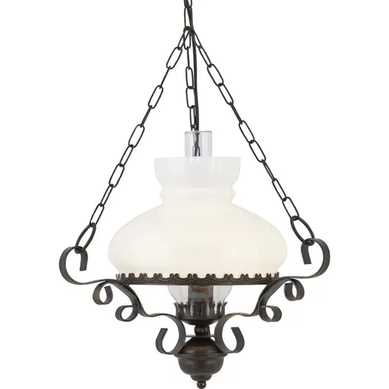 Searchlight Suspension Oil - Lampe à pétrole antique noire