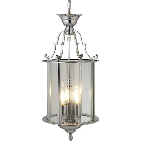 Searchlight Suspension Bevelled Lantern en Verre et Chrome