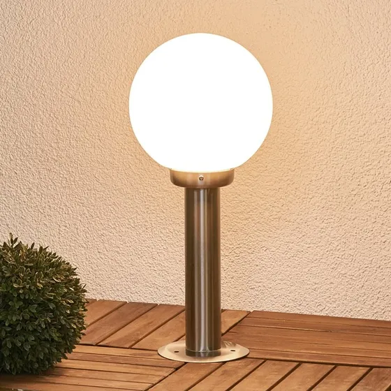 Lindby Luminaire de Jardin Vedran, 45 cm, Acier Inoxydable et PMMA