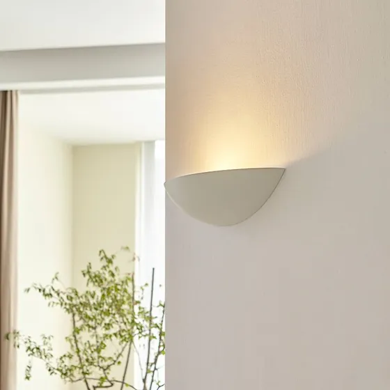 Lindby Applique en plâtre Guilia - Blanc