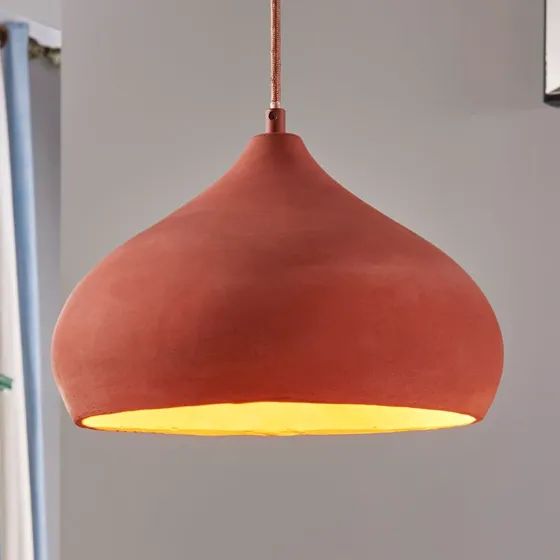 Lindby Suspension Fiona Terracotta - Style Méditerranéen et Industriel